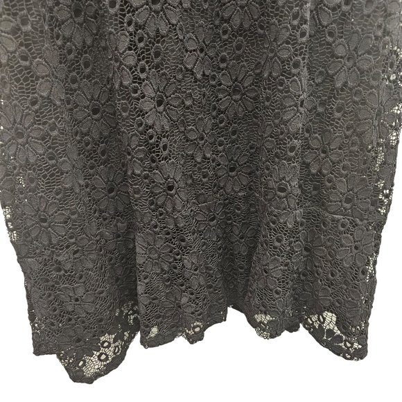 Tiana B. Black Lace & Embroidery Pullover Swing Lined Dress Size XL - Picture 4 of 8